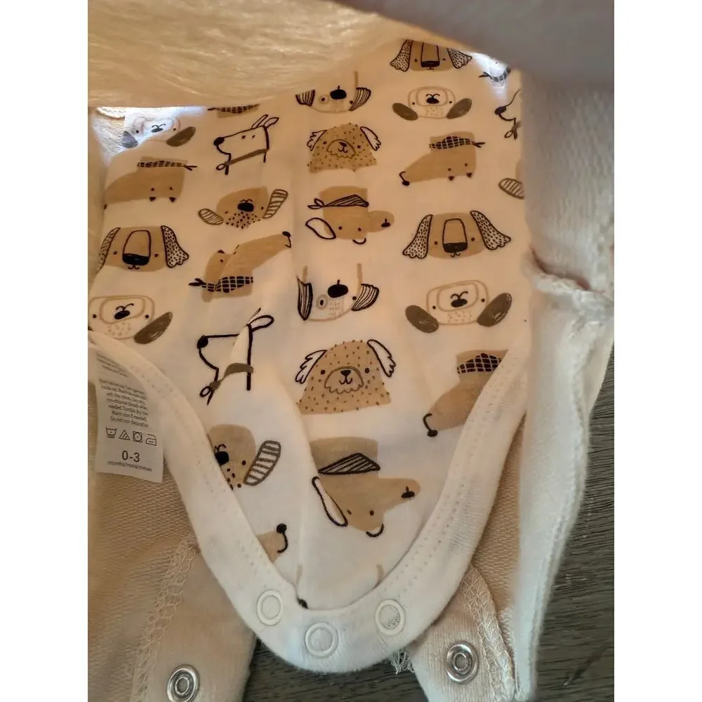 Rene Rofe Baby Dog Print Two Piece Set Size 0-3M